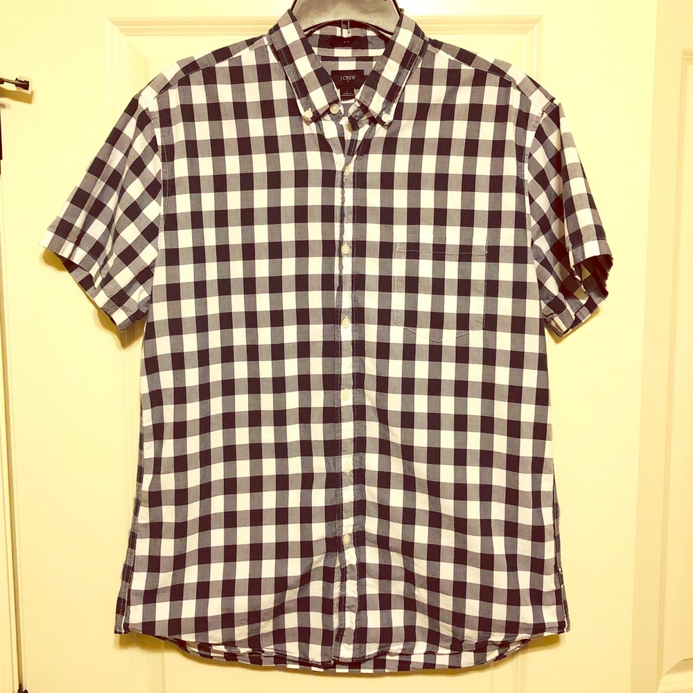 J Crew Men’s Blue Plaid Slim Fit Button Down - L - Picture 1 of 4